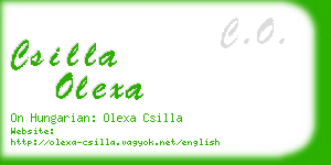 csilla olexa business card